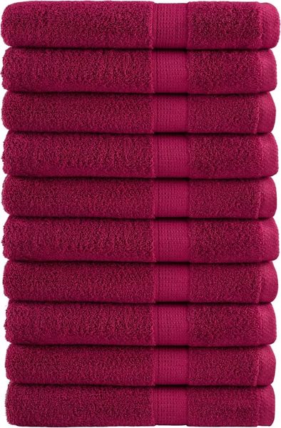 vidaXL Premium Saunatücher SOLUND 10 Stk. Bordeaux 80x200 cm 600 g/m² 137220