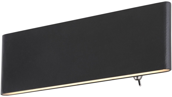 Wandleuchte, LED, Schalter, Aluminium, schwarz, B 22,5 cm