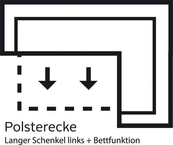 sit&more Ecksofa Bansin L-Form, wahlweise mit Bettfunktion