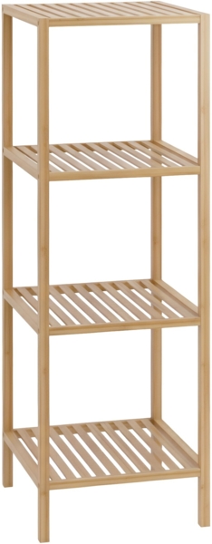 CLP Badregal Zinnien aus Bambus freistehend belastbar bis 10 kg pro Regalboden,M