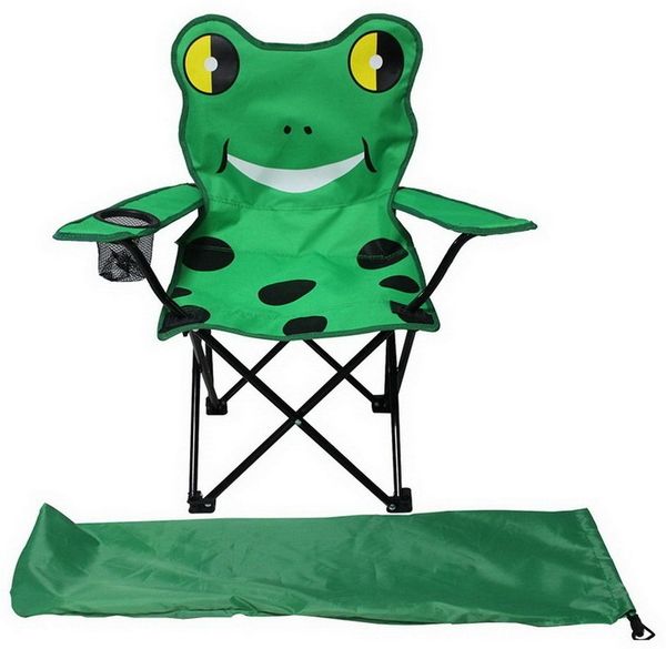 Linder Exclusiv GmbH Kindersessel Campingsessel Kinderstuhl Freizeitsessel Klappstuhl (inkl. Getränkehalter), mit Tragetasche, transportfähig, faltbar