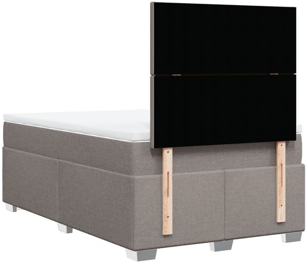 vidaXL Boxspringbett mit Matratze Taupe 120x200 cm Stoff 3292752 Bild 12