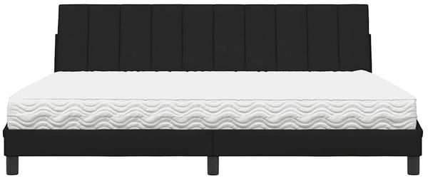 vidaXL Bett mit Matratze "Hanko" Schwarz 200x200 cm Stoff 3310554 Bild 5