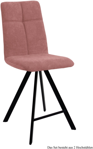 Thekenstuhl drehbar (2er-Set) Drucill 47 x 109 x 60 Schwarz/Rosewood