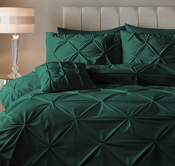 Sitheim-Europe Bettwäsche Bettwäsche-Set Bettbezug & Kissenbezüge Velvet Pintuck, Samt, 3 teilig