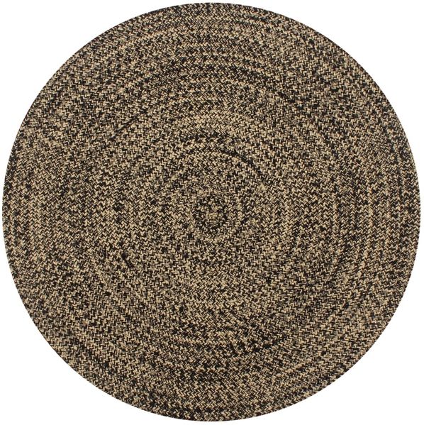 vidaXL Teppich Handgefertigt Jute Schwarz und Natur 150 cm 133727