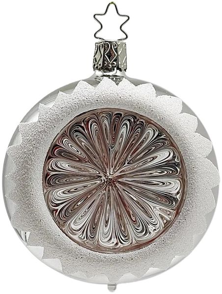 Reflexkugel Christbaumkugel silberner Glanz Ø 8cm Inge-Glas® Christbaumschmuck