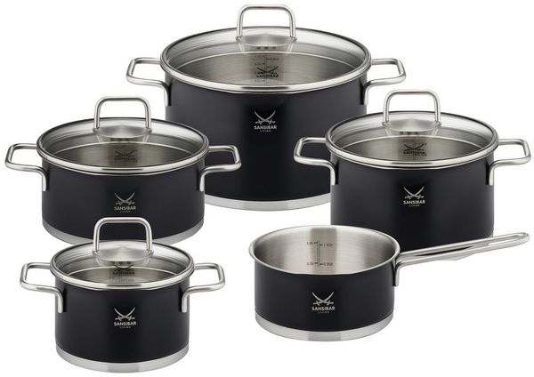 Sansibar Sylt Topf-Set Kochtopf-Set SANSIBAR TORLAND LBH 51x26.50x30.50 cm schwarz