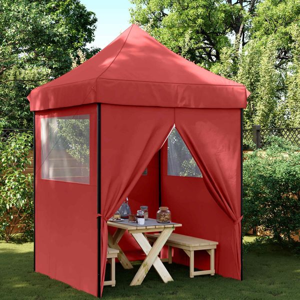 vidaXL Party-Zelt Bordeauxrot 200 x 200 x 306 cm Oxford-Stoff 42023536