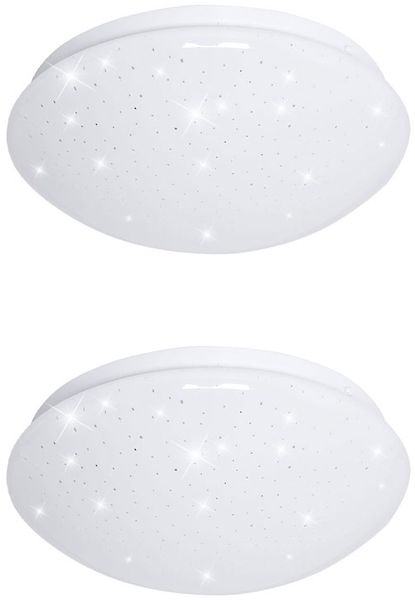 2er Set LED Deckenleuchte, Sternenhimmel Effekt, D 21,5 cm