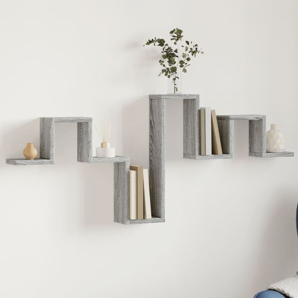 vidaXL Wandregal Grau Sonoma 104,5x10x43 cm Holzwerkstoff 840728