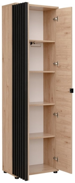 Diele Pedro 6 mit Kissen in Hickory Jackson und Schwarzen Lammellen 130 x 202 x 35 3-teilig Bild 2