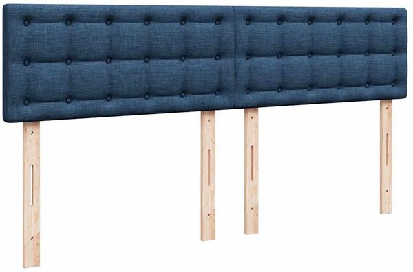 vidaXL Boxspringbett mit Matratze Blau 180x200 cm Stoff 3289855 Bild 12