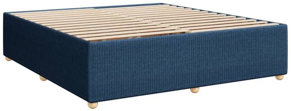 vidaXL Boxspringbett mit Matratze Blau 180x200 cm Stoff 3289855 Bild 9