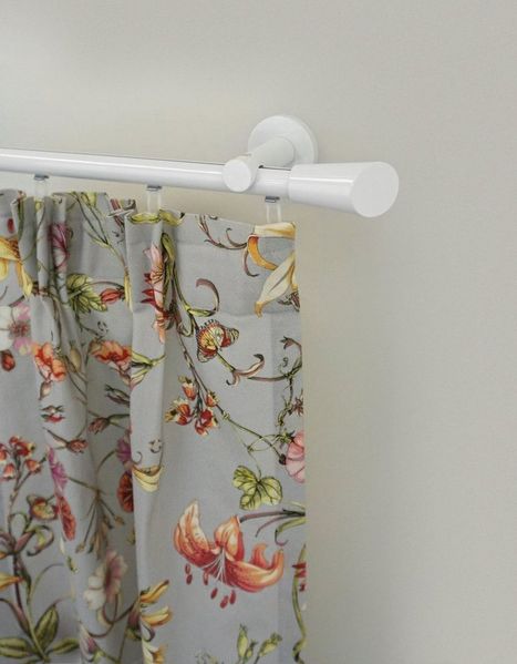 GARESA Gardinenstange WHITE, Ø 20 mm, 1-läufig, Wunschmaßlänge, verschraubt, Eisen, Vorhanggarnitur, Innenlauf, verlängerbar, Endknopf abgeschrägt