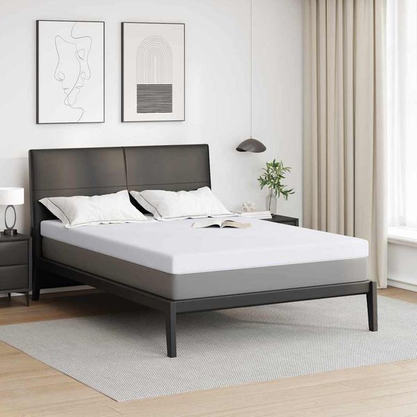 vidaXL Matratzenauflage, Jacquard Stoff weiß, Höhe 10 cm, 140x200 cm