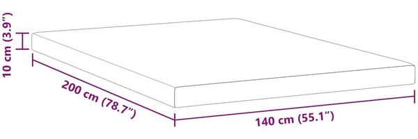 vidaXL Matratzenauflage, Jacquard Stoff weiß, Höhe 10 cm, 140x200 cm Bild 12
