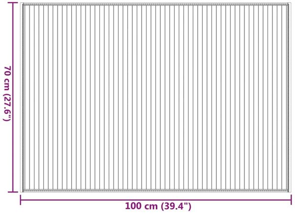 vidaXL Teppich Rechteckig Braun 70x100 cm Bambus 376866 Bild 8