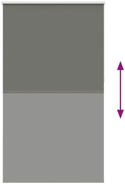 vidaXL Verdunkelungsrollo Grau 120x210cm Stoffbreite 116,6cm Polyester 4011184 Bild 5
