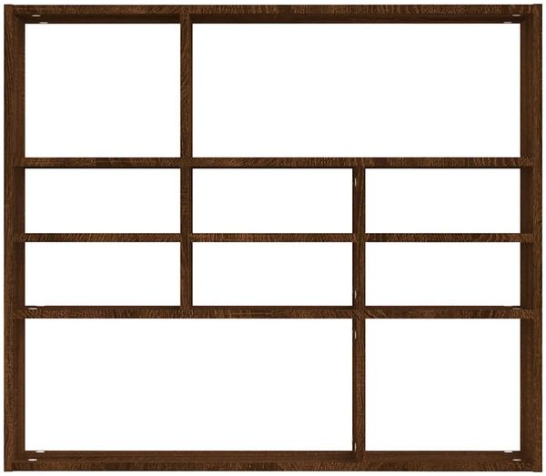Wandregal, Hängeregal Braun Eichen-Optik 90x16x78 cm Holzwerkstoff de5980 Bild 4