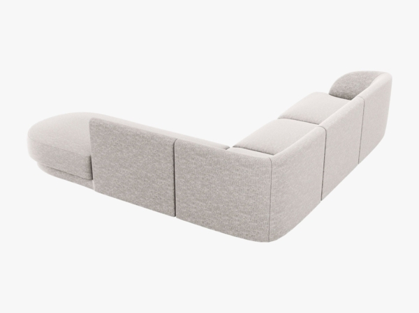 Micadoni Ecksofa Miley 6-Sitzer Rechts Chenille Eden Silber Bild 3