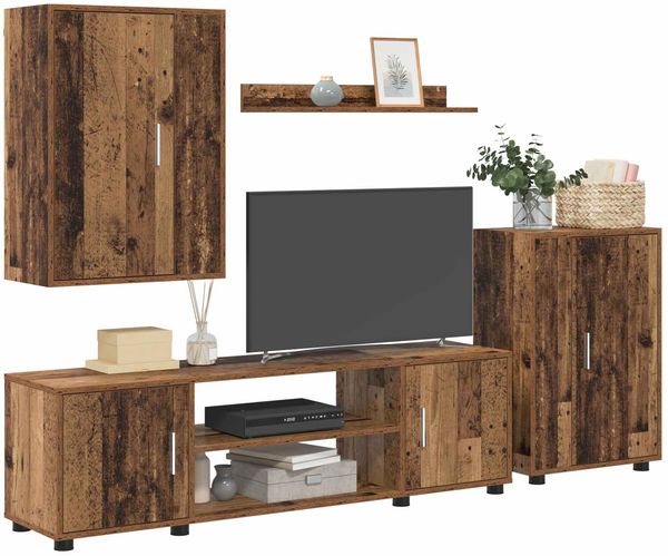 vidaXL TV-Schrankset Altholz Holzwerkstoff 3397902 Bild 3