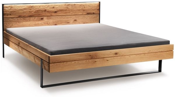 Doppelbett mit Schubkästen "Amelie" 180x200cm Wildeiche massiv