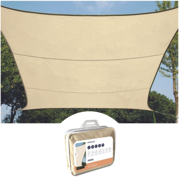 Sonnensegel Rechteckig 2x3m Creme Sonnenschutzsegel für Balkon / Terrassensegel