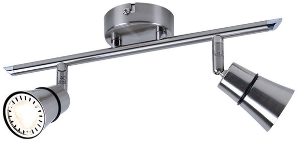 LED Deckenstrahler, 2 Flammig, Spots flexibel, Chrom, L 34cm