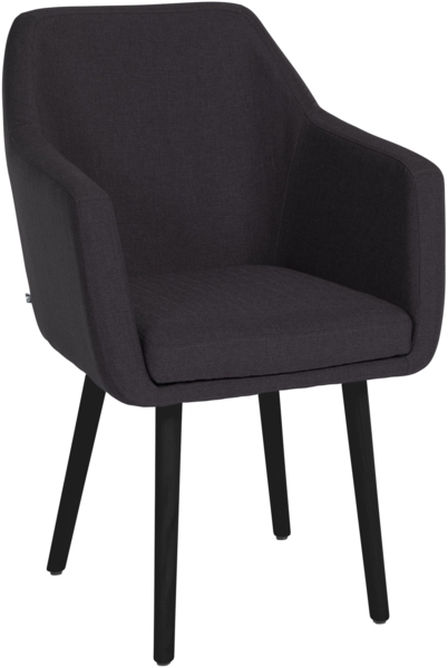 CLP Besucherstuhl Utrecht Stoff mit robustem Holzgestell,schwarz schwarz