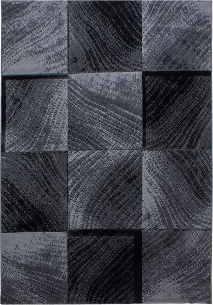 Kurzflor Teppich Pago rechteckig - 240x340 cm - Schwarz