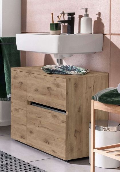 Home affaire Waschbeckenunterschrank Wisla Siphonausschnitt, Push-to-open-Funktion, Breite 60cm, Höhe 55 cm