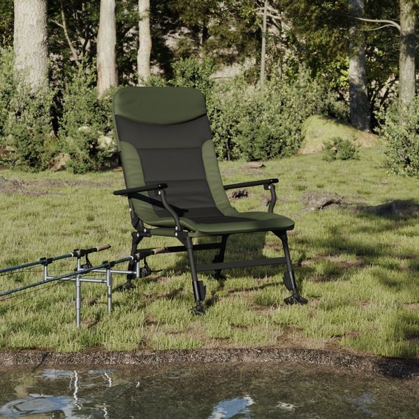 Campingstuhl,Angelstuhl mit Armlehnen Klappbar Grün