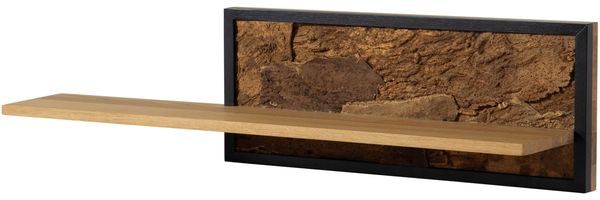 Wandregal Wildeiche 113x23x28 natur geölt LINDAU #05