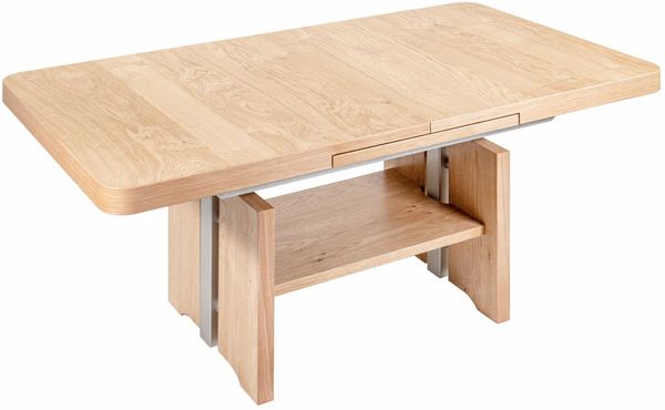 Couchtisch höhenverstellbar und ausziehbar Canice 130x56x80 Eiche