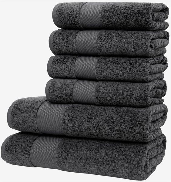 Wolkenfeld Handtuch Set Premium Low-Twist Baumwolle 550 g/m² – 6-teiliges Bade-Set, Frottier (6-St), 2 Duschtücher 70×140 cm & 4 Handtücher 50×100 cm