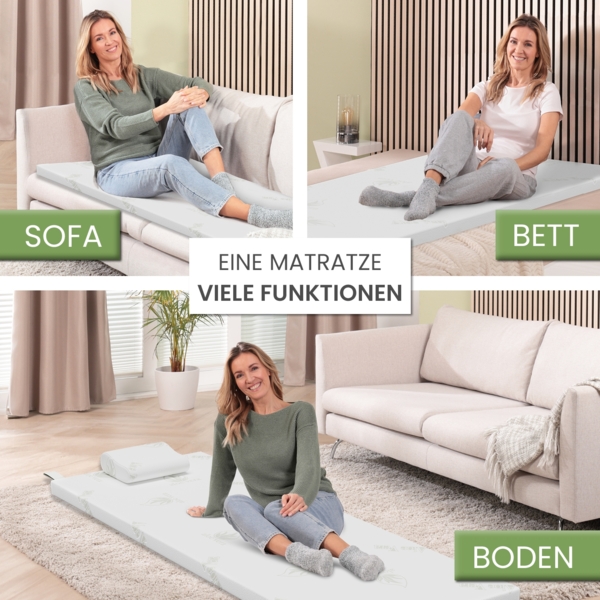 Bestschlaf Reisetopper mit Tasche und Kissen, 90x200x3,5cm Bild 4