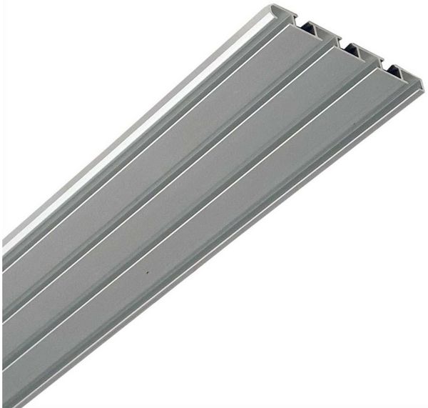 Bestlivings Gardinenschiene, 4-läufig, Fixmaß, Aluminium, verschraubte Aluminium Schiene (7mm), Längen bis 480cm, (4x120 cm) Bild 4