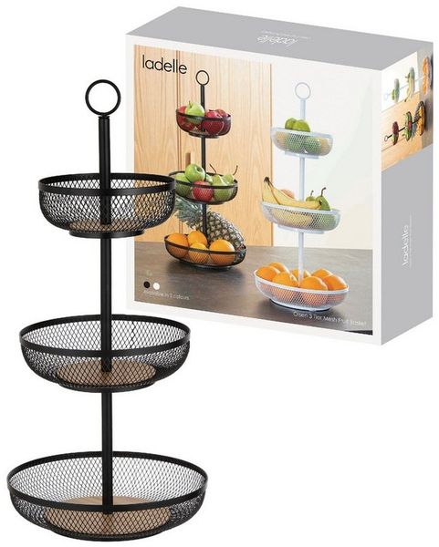 Ladelle Etagere, Eisen/Kiefer, 3 Etagen, Modern, Robust, aus Eisen und Kiefer, 31,5x31,5x54cm