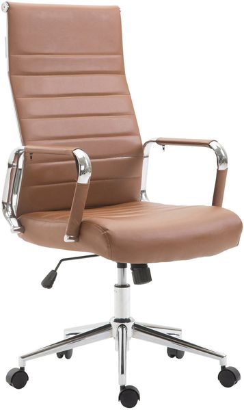 Bürostuhl Ergonomisch SONOD Schreibtischstuhl mit Rollen Höhenverstellbarer Drehstuhl, Arbeitsstuhl mit Armlehne Chefsessel, Computerstuhl 135 kg Hellbraun