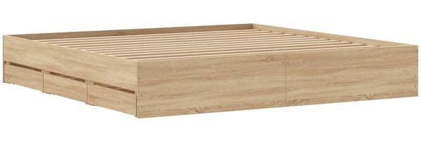 vidaXL Bettgestell mit Schubladen Sonoma-Eiche 180x200cm Holzwerkstoff 3207254 Bild 8