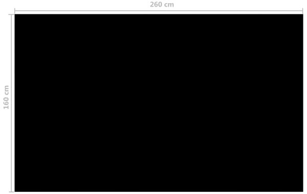 vidaXL Poolabdeckung Schwarz 260x160 cm PE 92162 Bild 4