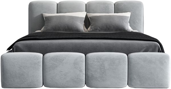 Polsterbett DONA 90x200 mit Matratze, Bettkasten und Lattenrost. Farbe: Silber 15 Bild 3
