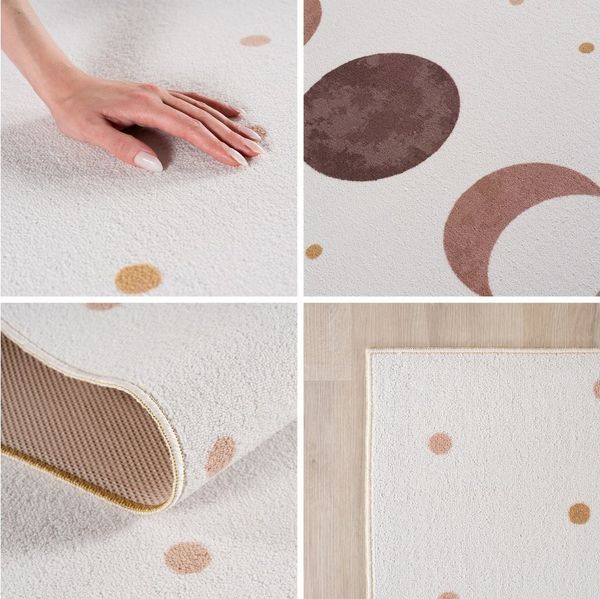 Carpettex Kinderteppich Boho Mondphasen, Rechteckig, Höhe: 8 mm