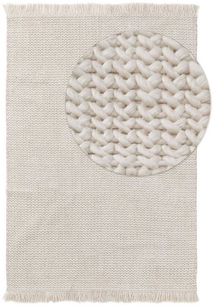 benuta Wollteppich Velma, rechteckig, Höhe: 11 mm, Kunstfaser, Berber, Ethno-Style, Wohnzimmer