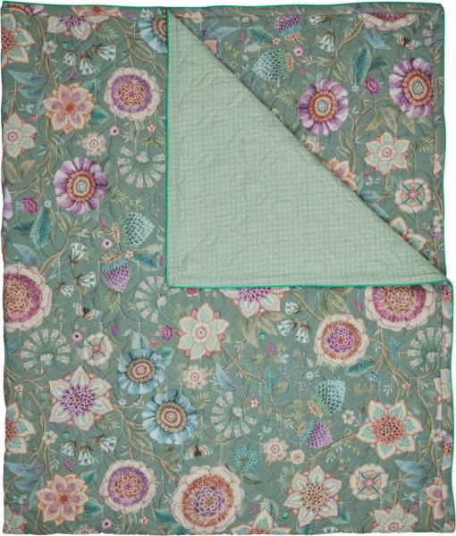 PiP Studio Tagesdecke Viva Las Flores Green 180 x 260 cm