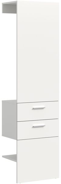 Garderobenpaneel (B/H/T: 52x190x36 cm) in weiß Melamin