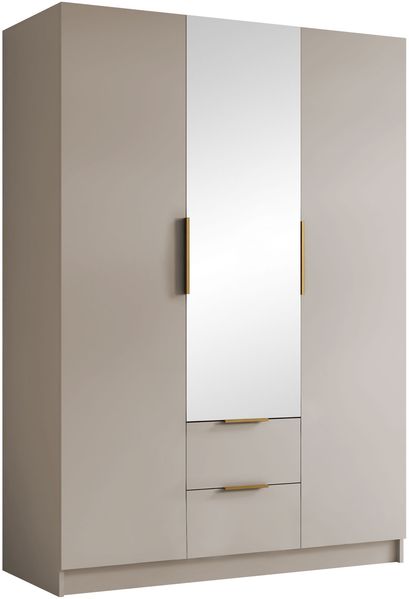 Kleiderschrank Conate II (Farbe: Cashmere / Cashmere + Gold)