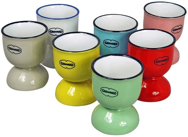 Auswahl Farbe - Cabanaz Eierbecher im Retro Vintage-Stil Egg Cup gelb