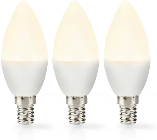 LED-Lampe E14 | Kerze | 2.8 W | 250 lm | 2700 K | Warmweiss | Matte lampe | 3 Stück
